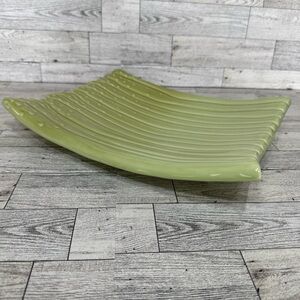 Crate&Barrel Green‎ Asparagus Shaped Rectangular Serving Dish